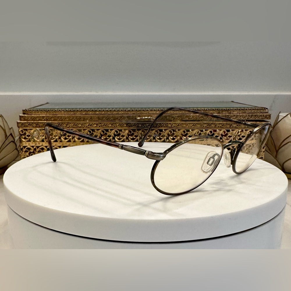 Giorgio Armani - Tortoiseshell/Brass Rx Eyeglass Frames - VGUC